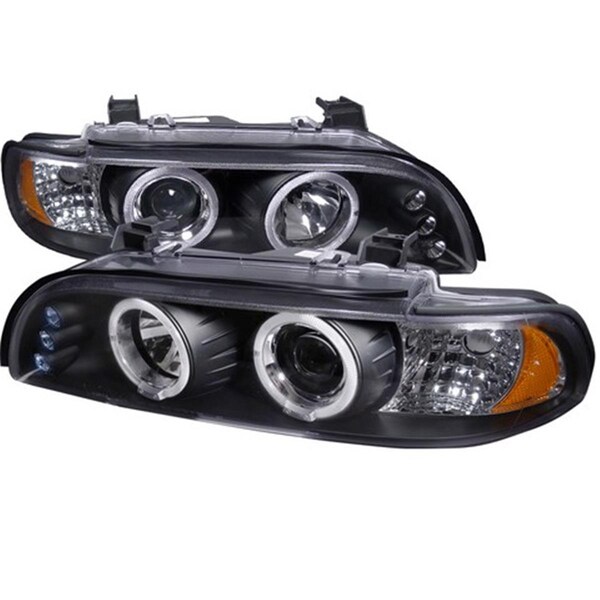 Overtime Halo Projector Headlight for 01 to 03 BMW 5-Series, Black - 10 x 25 x 26 in. OV1618386 - main